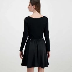CALVIN KLEIN JEANS ABITO ELASTIC DRESS DONNA Nero -Tendenza Italia calvin klein jeans j20j217682 abito elastic dress donna casual donna 044968401 beh 4