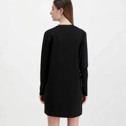 CALVIN KLEIN JEANS ABITO PUNTO MILANO LOGO REPEAT DONNA Nero -Tendenza Italia calvin klein jeans j20j217686 abito punto milano logo repeat donna casual donna 044968501 beh 4