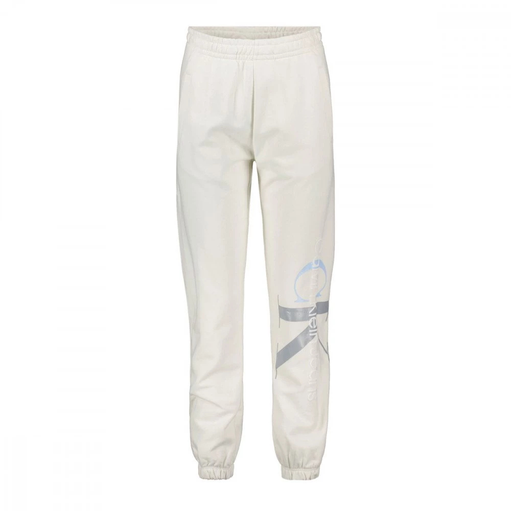 CALVIN KLEIN JEANS PANTALONI FELPA MONOGRAM DONNA Bianco 3 CALVIN KLEIN JEANS PANTALONI FELPA MONOGRAM DONNA Bianco