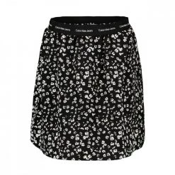 CALVIN KLEIN JEANS GONNA REPEAT LOGO ELASTIC DONNA Nero