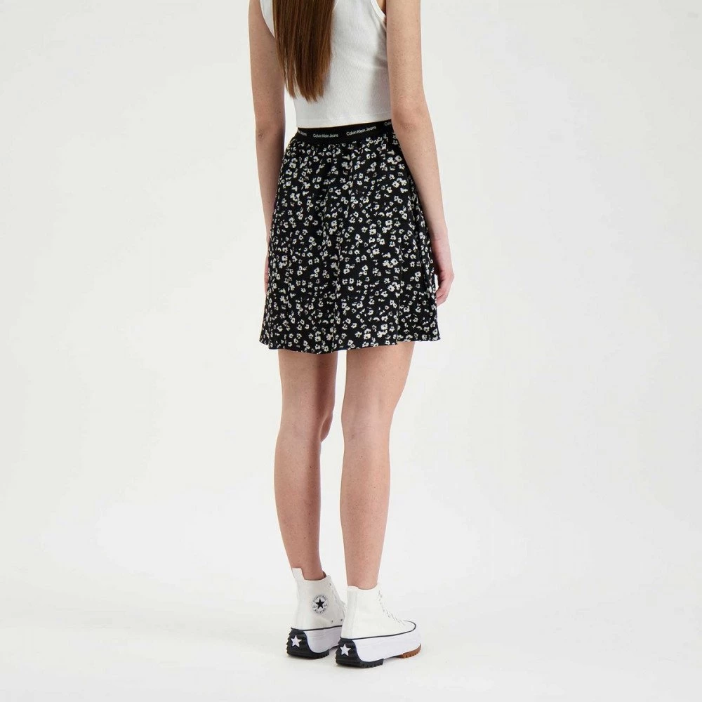 CALVIN KLEIN JEANS GONNA REPEAT LOGO ELASTIC DONNA Nero 5 CALVIN KLEIN JEANS GONNA REPEAT LOGO ELASTIC DONNA Nero - immagine 3