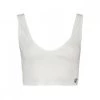 CALVIN KLEIN JEANS TOP RIB CROP DONNA Bianco