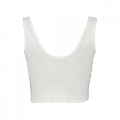 CALVIN KLEIN JEANS TOP RIB CROP DONNA Bianco -Tendenza Italia calvin klein jeans j20j218334 top canotta ck rib crop donna casual donna 044971801 yaf 2