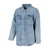 CALVIN KLEIN JEANS GIACCA OVERSHIRT DONNA Azzurro