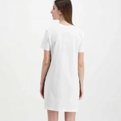 CALVIN KLEIN JEANS ABITO SIDE CONTRAST TAPE T-SHIRT DONNA Bianco 10 CALVIN KLEIN JEANS ABITO SIDE CONTRAST TAPE T-SHIRT DONNA Bianco -Tendenza Italia calvin klein jeans j20j218861 abito side contrast tape t shirt donna casual donna 044973501 yaf 4