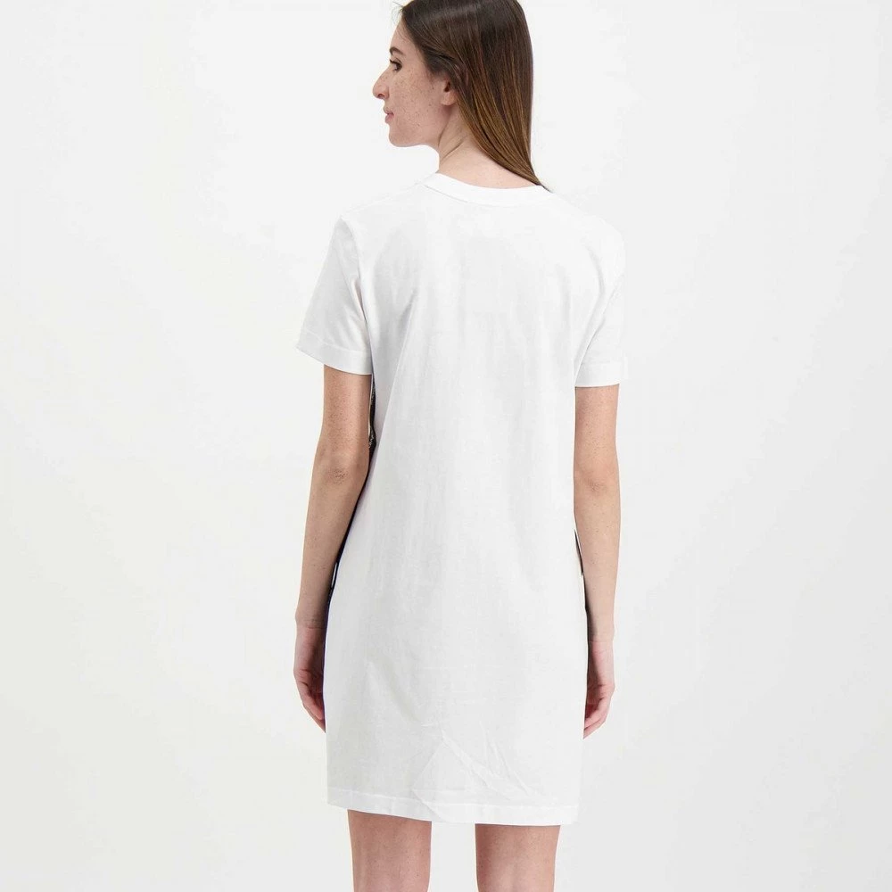 CALVIN KLEIN JEANS ABITO SIDE CONTRAST TAPE T-SHIRT DONNA Bianco 6 CALVIN KLEIN JEANS ABITO SIDE CONTRAST TAPE T-SHIRT DONNA Bianco - immagine 4