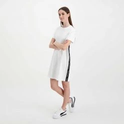 CALVIN KLEIN JEANS ABITO SIDE CONTRAST TAPE T-SHIRT DONNA Bianco 11 CALVIN KLEIN JEANS ABITO SIDE CONTRAST TAPE T-SHIRT DONNA Bianco -Tendenza Italia calvin klein jeans j20j218861 abito side contrast tape t shirt donna casual donna 044973501 yaf 5