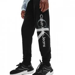 CALVIN KLEIN JEANS PANTALONI MONOGRAM Nero -Tendenza Italia calvin klein jeans j30j319773 pantaloni monogram casual uomo 044624901 beh 4