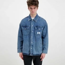 CALVIN KLEIN JEANS GIACCA OVERSHIRT DENIM Blu 10 CALVIN KLEIN JEANS GIACCA OVERSHIRT DENIM Blu -Tendenza Italia calvin klein jeans j30j3197999 giacca over shirt denim giacconi uomo 044625201 1a4 3