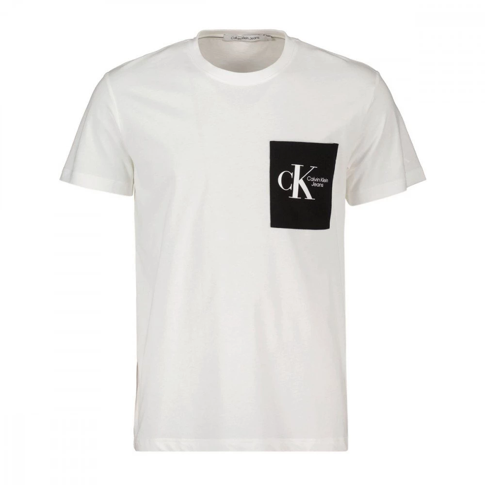 CALVIN KLEIN JEANS T-SHIRT POCKET LOGO Bianco 3 CALVIN KLEIN JEANS T-SHIRT POCKET LOGO Bianco
