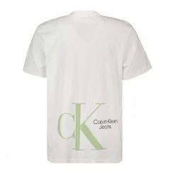 CALVIN KLEIN JEANS T-SHIRT MONOGRAM RETRO Bianco -Tendenza Italia calvin klein jeans j30j320196 t shirt monogram retro casual uomo 044627101 yaf 2
