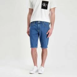 CALVIN KLEIN JEANS BERMUDA IN DENIM REGULAR Blu -Tendenza Italia calvin klein jeans j30j320530 bermuda in denim regular casual uomo 044627601 1a4 4