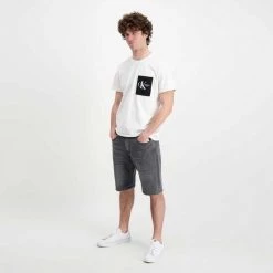 CALVIN KLEIN JEANS BERMUDA IN DENIM REGULAR Nero -Tendenza Italia calvin klein jeans j30j320532 bermuda in denim regular casual uomo 044627701 1by 6