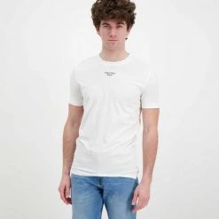 CALVIN KLEIN JEANS T-SHIRT STACKED LOGO Bianco -Tendenza Italia calvin klein jeans j30j320595 t shirt stacked logo casual uomo 044628201 yaf 2