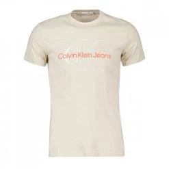 CALVIN KLEIN JEANS T-SHIRT TWO TONE MONOGRAM Bianco