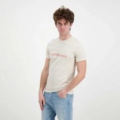 CALVIN KLEIN JEANS T-SHIRT TWO TONE MONOGRAM Bianco -Tendenza Italia calvin klein jeans j30j320717 t shirt two tone monogram casual uomo 044628401 acf 4