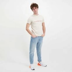 CALVIN KLEIN JEANS T-SHIRT TWO TONE MONOGRAM Bianco -Tendenza Italia calvin klein jeans j30j320717 t shirt two tone monogram casual uomo 044628401 acf 5