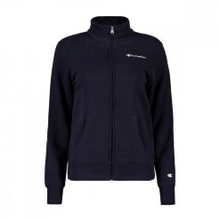 CHAMPION FELPA FULL ZIP LOGO PICCOLO DONNA Blu