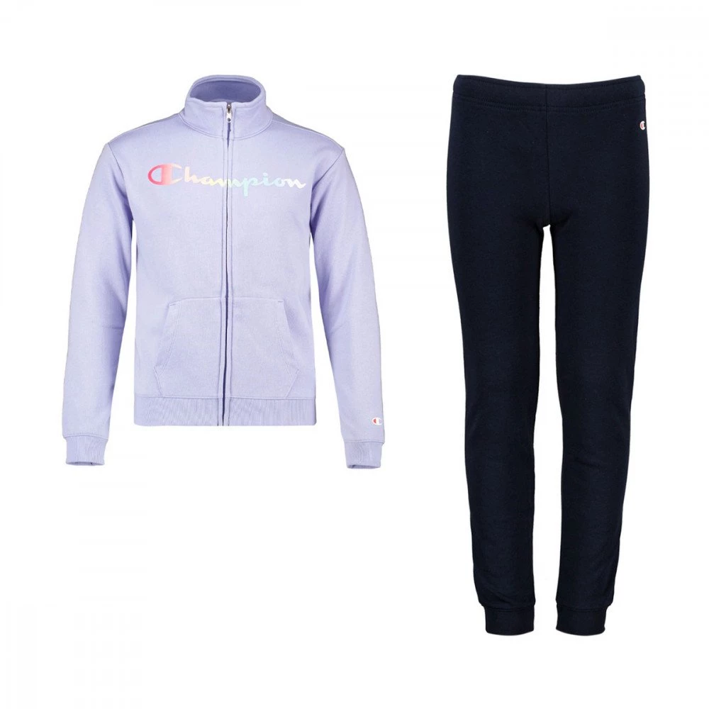 CHAMPION TUTA FULL ZIP GARZATA BAMBINA Blu, Viola 3 CHAMPION TUTA FULL ZIP GARZATA BAMBINA Blu, Viola