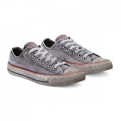CONVERSE CHUCK TAYLOR ALL STAR OX BASIC WASH Grigio -Tendenza Italia converse 156892c chuck taylor all star ltd ox tutte sneaker uomo 042086901 wht 3