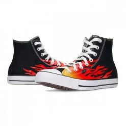 CONVERSE CHUCK TAYLOR ALL STAR HI FLAME Nero -Tendenza Italia converse 171130c chuck taylor all star hi flame tutte sneaker uomo 042087301 blfl 4