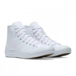CONVERSE CHUCK TAYLOR ALL STAR HI MONO BIANCHE Bianco -Tendenza Italia converse 1u646 chuck taylor all star hi mono bianche tutte sneaker uomo 030292101 whmo 3
