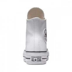 CONVERSE CHUCK TAYLOR ALL STAR PLATFORM LEATHER HI TOP DONNA Bianco -Tendenza Italia converse 561676c chuck taylor all star lift hi clean leather donna tutte sneaker donna 041014201 wht 3