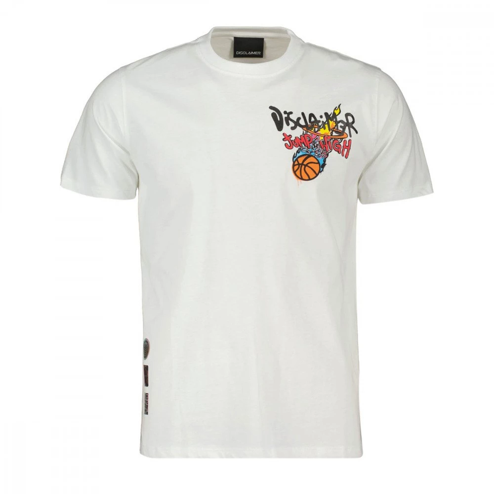 DISCLAIMER T-SHIRT BASKET MINI LOGO Bianco 3 DISCLAIMER T-SHIRT BASKET MINI LOGO Bianco