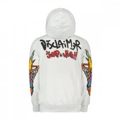 DISCLAIMER FELPA CON CAPPUCCIO JUMP HIGHT -Tendenza Italia disclaimer 51564 felpa con cappuccio jump hight casual uomo 045340401 bian 3