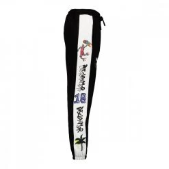 DISCLAIMER PANTALONI IN FELPA BASKET Nero -Tendenza Italia disclaimer 51638 pantaloni in felpa basket casual uomo 045341401 nero 3