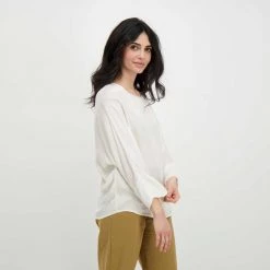 DIXIE BLUSA MANICHE SVASATE DONNA Bianco -Tendenza Italia dixie c885t017 blusa maniche svasate donna casual donna 045470101 1143 5