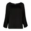 DIXIE BLUSA MANICHE SVASATE DONNA Nero -Tendenza Italia dixie c885t017 blusa mussola donna casual donna 045470301 1900 1