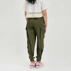 DIXIE PANTALONI CARGO FIBBIA CAVIGLIE DONNA -Tendenza Italia dixie pcngnim pantaloni cargo fibbia caviglie donna casual donna 045839901 1765 5