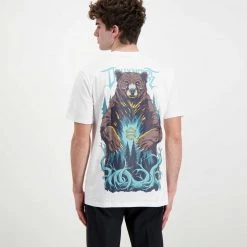 DOLLY NOIRE T-SHIRT ORSO BRUNO Bianco -Tendenza Italia dolly noire pe22 t shirt orso bruno street style uomo 044714301 02 4