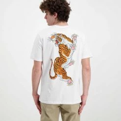 DOLLY NOIRE T-SHIRT TIGRE Bianco -Tendenza Italia dolly noire pe22 t shirt tigre street style uomo 044716001 01 4