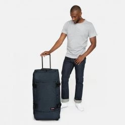 EASTPAK TROLLEY TRANVERZ L TRIPLE DENIM Blu -Tendenza Italia eastpak ek63l trolley tranverz l triple denim trolley per tutti i giorni 037768501 26w 6