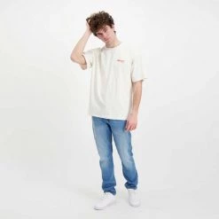 EDWIN T-SHIRT SECOND SELF Bianco -Tendenza Italia edwin 45mc0000330tk t shirt second self casual uomo 044630501 whw67 6