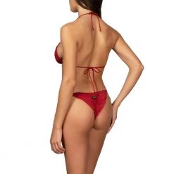 EFFEK BIKINI DRAPPEGGIATO TRIANGOLO E SLIP REGOLABILE DONNA Bordeaux -Tendenza Italia effek f220160bd triangolo trappeggiato slip lacceti donna mare donna 045029901 bd 3