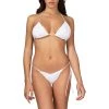 EFFEK BIKINI DRAPPEGGIATO TRIANGOLO E SLIP REGOLABILE DONNA Bianco -Tendenza Italia effek f220160wh triangolo trappeggiato slip lacceti donna mare donna 045030101 wh 1