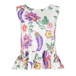 EMME MARELLA BLUSA SMANICATA CON BALZA ALBANO DONNA Bianco