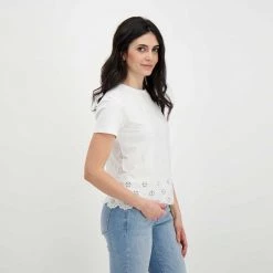 EMME MARELLA T-SHIRT ADVICE SANGALLO DONNA Bianco -Tendenza Italia emme marella advice t shirt advice sangallo donna casual donna 044636201 001 5