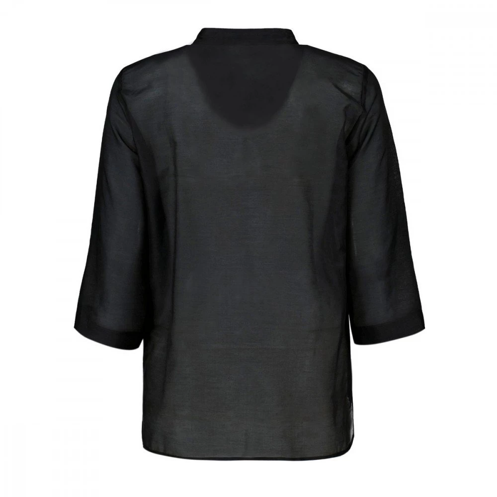 EMME MARELLA CAMICIA IN MUSSOLA DI COTONE E SETA CAFFE DONNA Nero - immagine 2