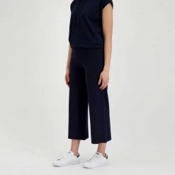 EMME MARELLA PANTALONI IN MAGLIA CARTA DONNA Blu -Tendenza Italia emme marella carta pantaloni in maglia carta donna casual donna 044637801 009 4