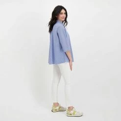 EMME MARELLA CAMICIA COZZA DONNA Bianco, Blu -Tendenza Italia emme marella cozza camicia cozza donna casual donna 044638001 007 6