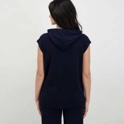 EMME MARELLA GILET OVER IN MAGLIA CON CAPPUCCIO DAVY DONNA Blu -Tendenza Italia emme marella davy gilet over in maglia con cappuccio davy donna casual donna 044638401 009 4