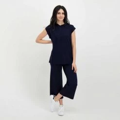 EMME MARELLA GILET OVER IN MAGLIA CON CAPPUCCIO DAVY DONNA Blu -Tendenza Italia emme marella davy gilet over in maglia con cappuccio davy donna casual donna 044638401 009 6