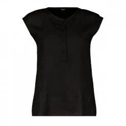 EMME MARELLA CAMICIA SMANICATA LINO COTONE DIRITTO DONNA Nero