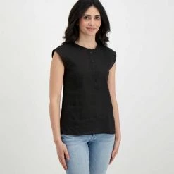 EMME MARELLA CAMICIA SMANICATA LINO COTONE DIRITTO DONNA Nero 10 EMME MARELLA CAMICIA SMANICATA LINO COTONE DIRITTO DONNA Nero -Tendenza Italia emme marella diritto camicia smanicata lino cotone diritto donna casual donna 044638701 006 3