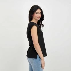 EMME MARELLA CAMICIA SMANICATA LINO COTONE DIRITTO DONNA Nero 12 EMME MARELLA CAMICIA SMANICATA LINO COTONE DIRITTO DONNA Nero -Tendenza Italia emme marella diritto camicia smanicata lino cotone diritto donna casual donna 044638701 006 5