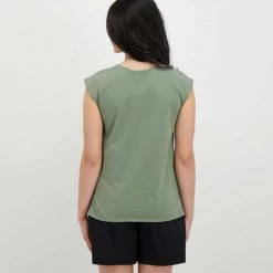 EMME MARELLA CAMICIA SMANICATA LINO COTONE DIRITTO DONNA Verde -Tendenza Italia emme marella diritto camicia smanicata lino cotone diritto donna casual donna 044638801 007 4